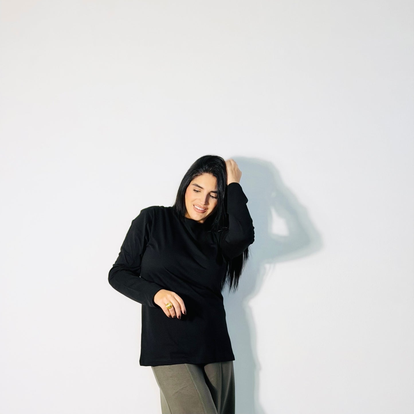 T-SHIRT LONG SLEEVE NERA