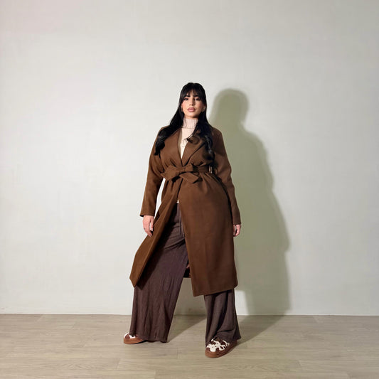 CAPPOTTO BELT MARRONE