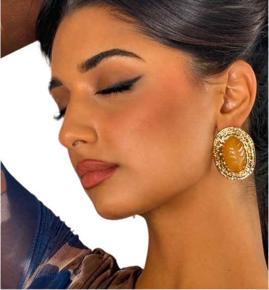 ORECCHINI OLD MONEY MARRONE