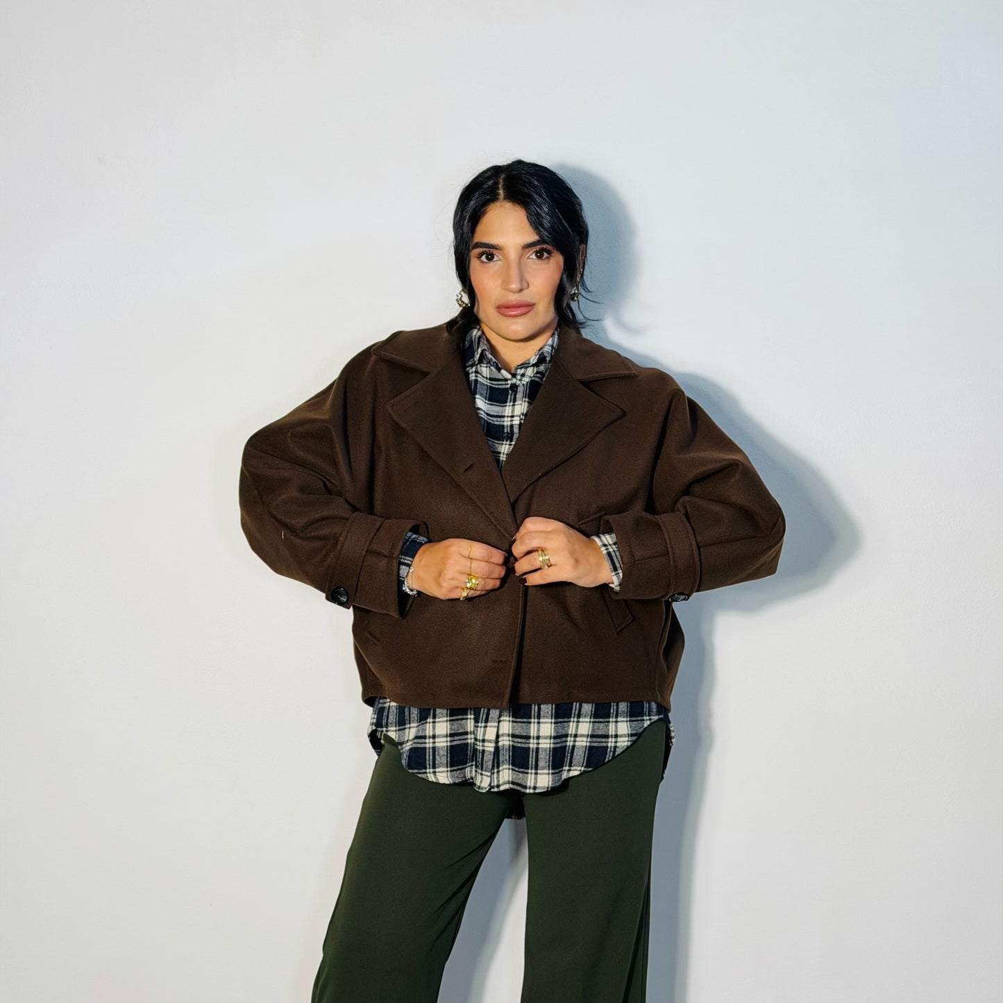 CAPPOTTO CROP MARRONE