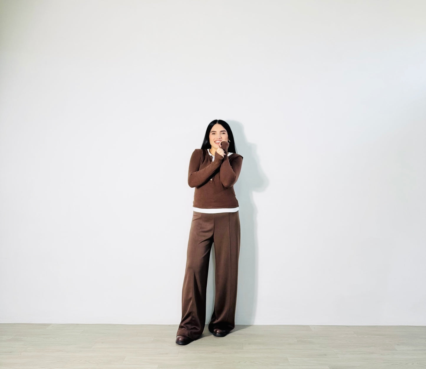 MAGLIA SERAFINO DOUBLE MARRONE