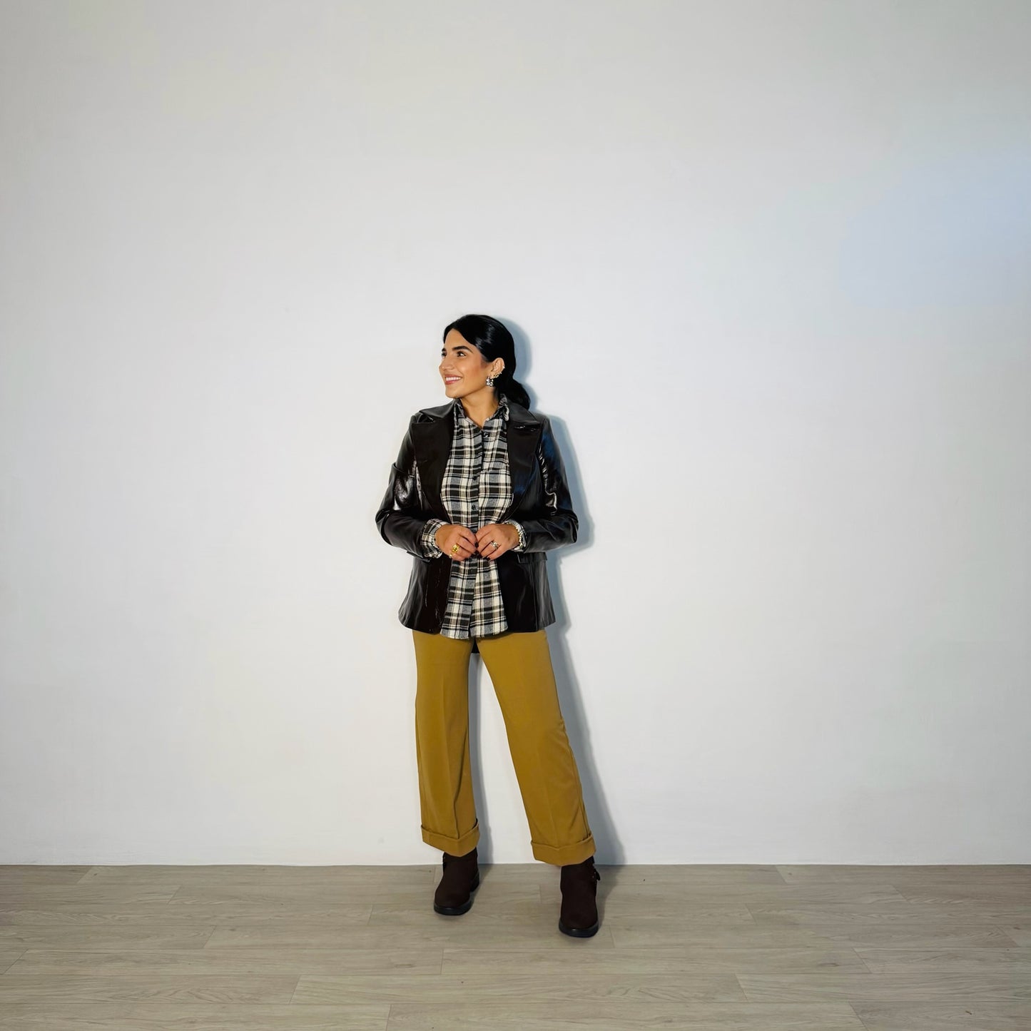 PANTALONE PIEGONE SENAPE