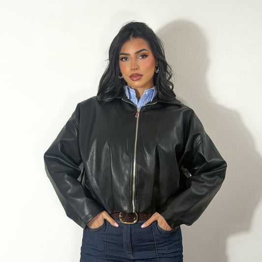 BOMBER INTRECCIO BLACK