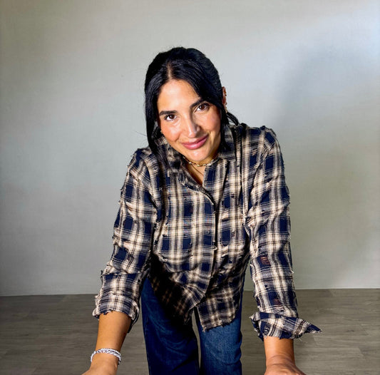 CAMICIA TARTAN DISTRESSED