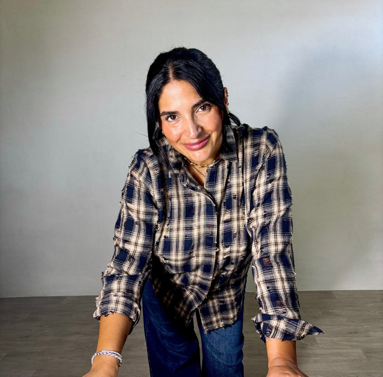 CAMICIA TARTAN DISTRESSED