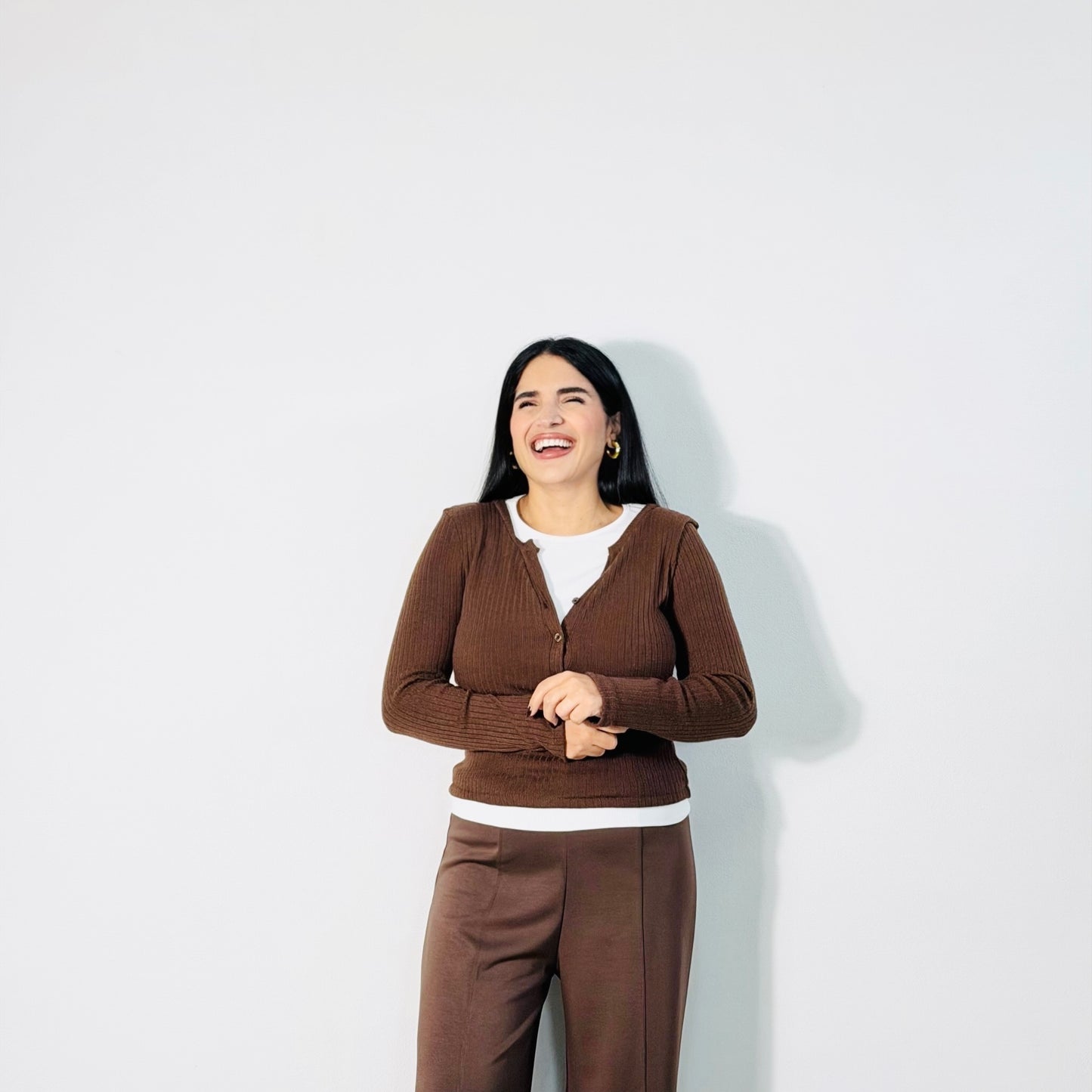 MAGLIA SERAFINO DOUBLE MARRONE