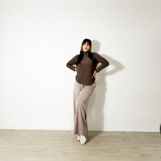 PANTALONE KNIT NOCCIOLA