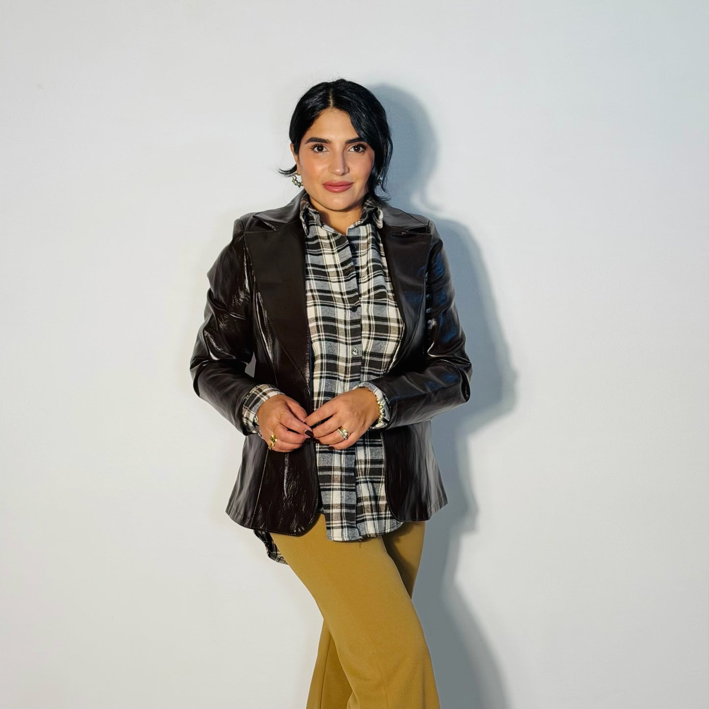 BLAZER VINILE MARRONE