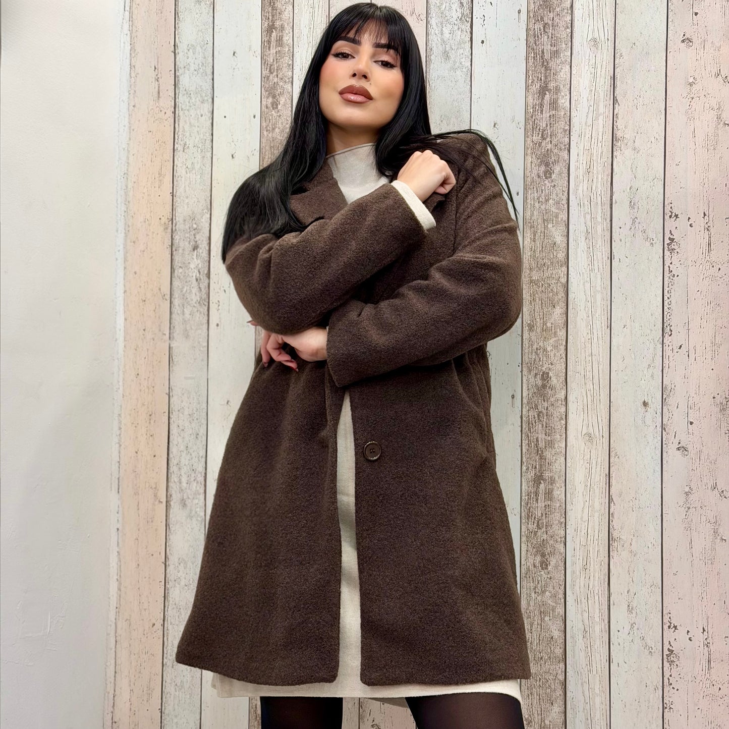 CAPPOTTO TEDDY MARRONE