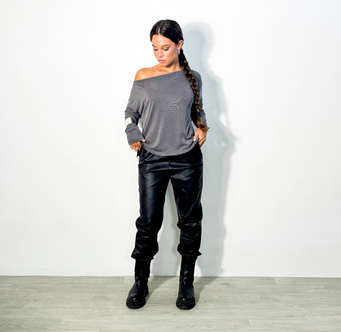 JOGGER ECO PELLE NERO