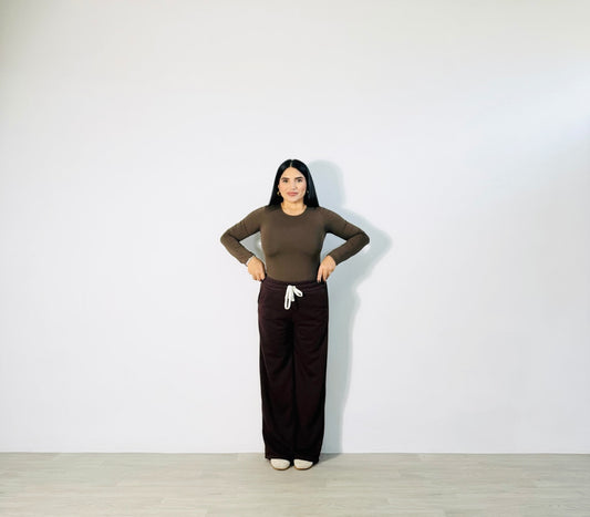 PANTALONE TUTA RELAX MARRONE