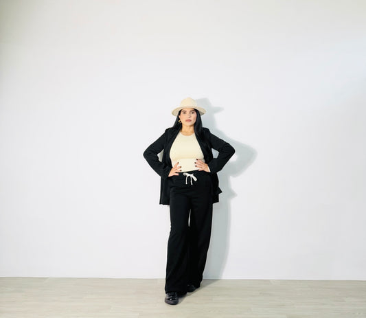 PANTALONE TUTA RELAX NERO