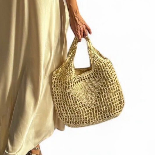 BORSA RAFIA BEIGE